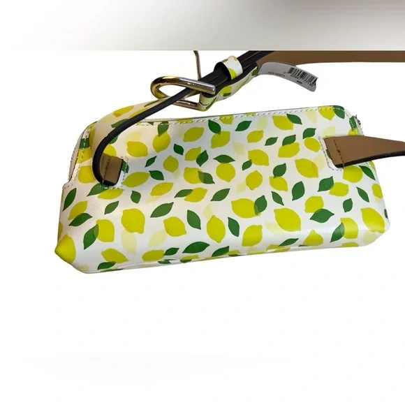 NWT -Kate Spade New York Zip Top Leather Belt Bag Lemon Toss Fanny Pack S/M - Picture 4 of 10